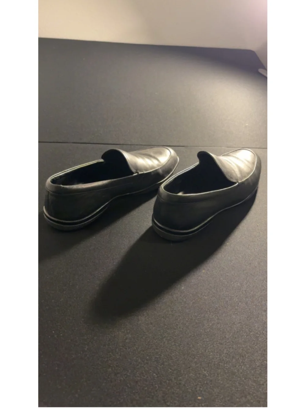 Prada Linea Rossa Men's Black Leather Loafers
